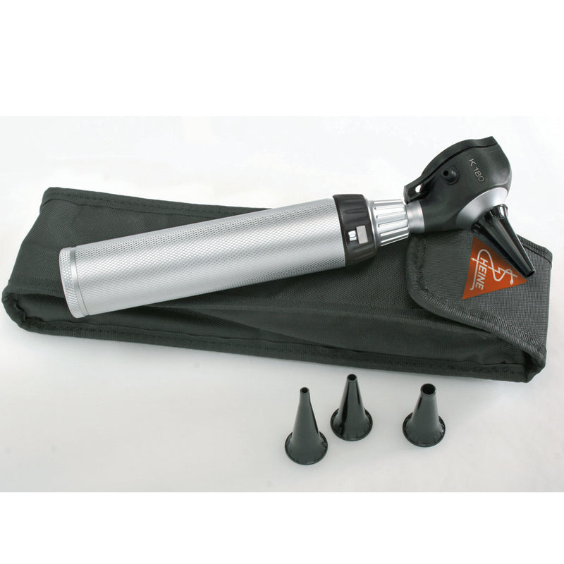 K-180 Otoscope 2.5V with Handle & Tips In Soft Pouch